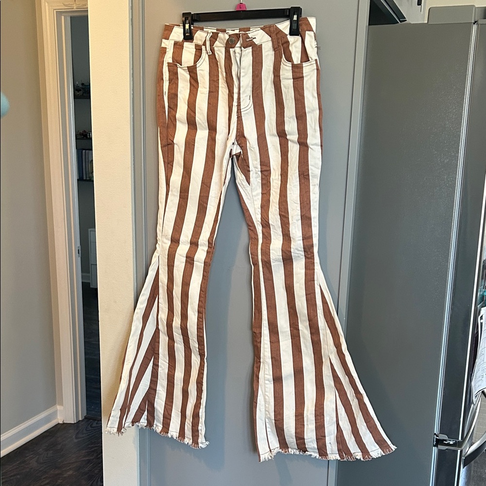 Striped Flare Women Jeans